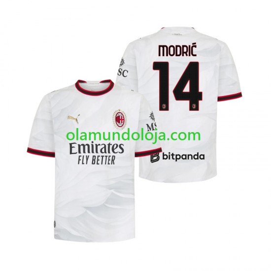 Camisola AC Milan Modrić Luka 14 Homem Equipamento Segundo 2026-2027 Manga Curta
